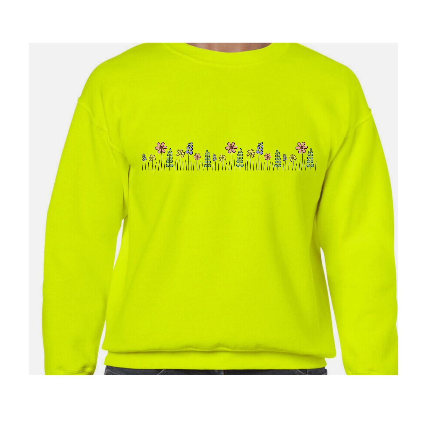 Crewneck Sweatshirt - Floral Plant