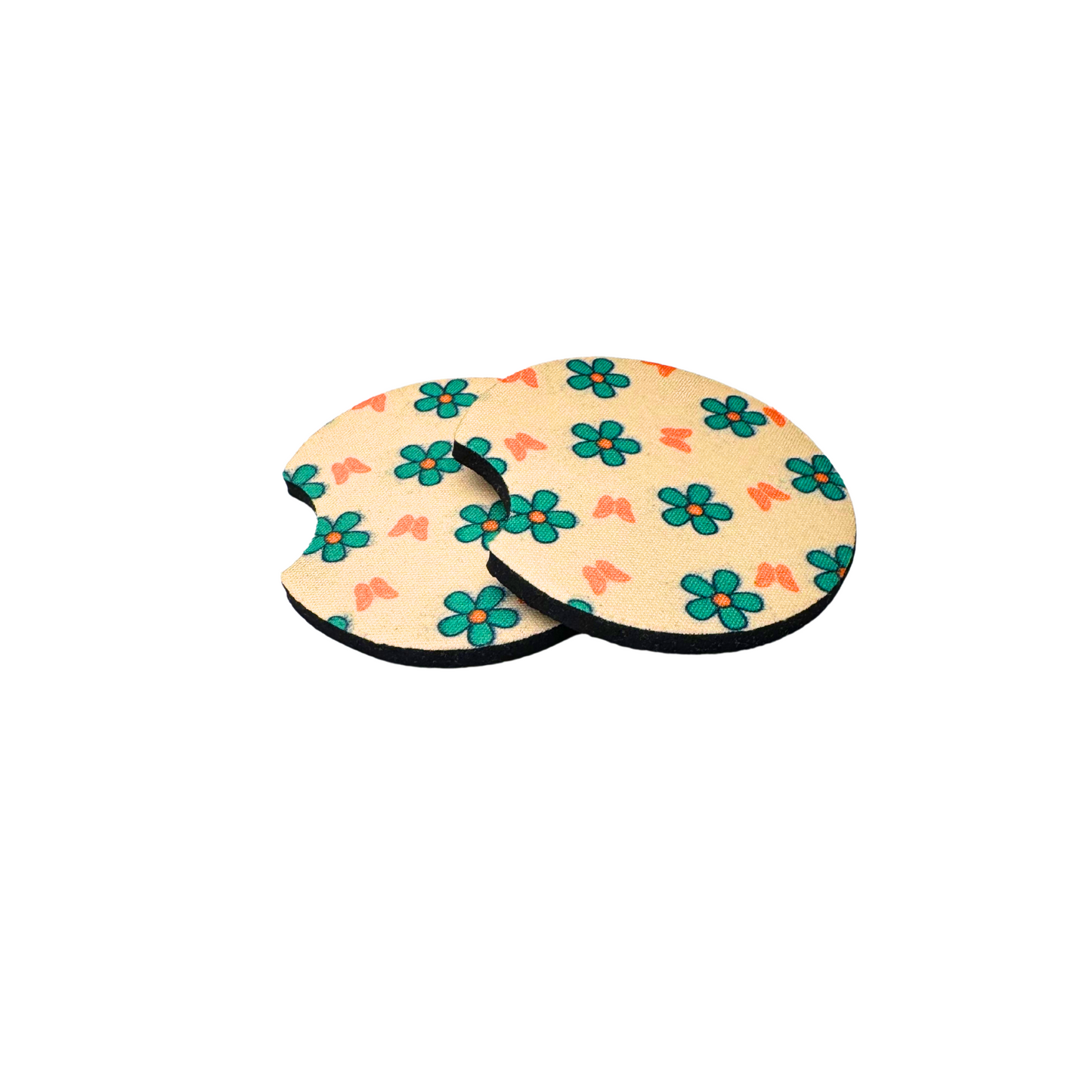 Car Coaster - Green flower
