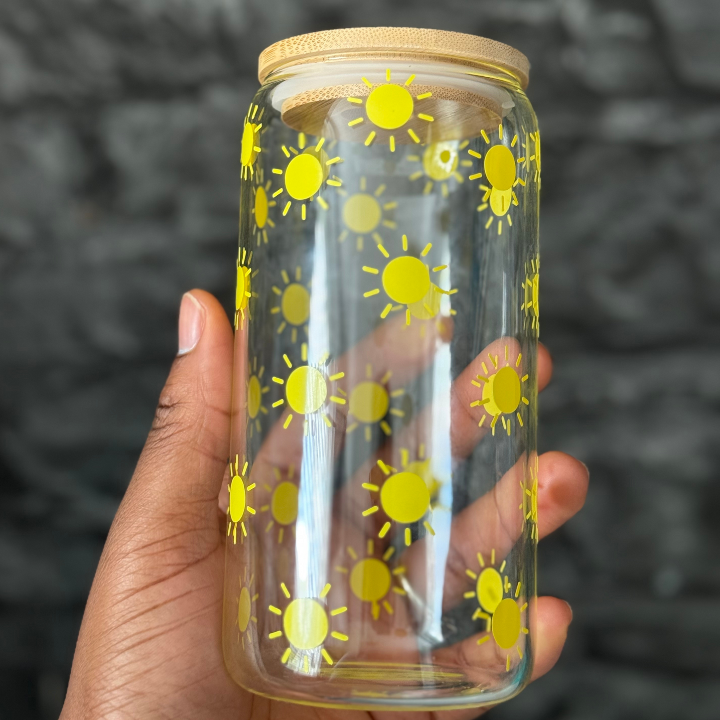Sun 16 Oz. Glass cup