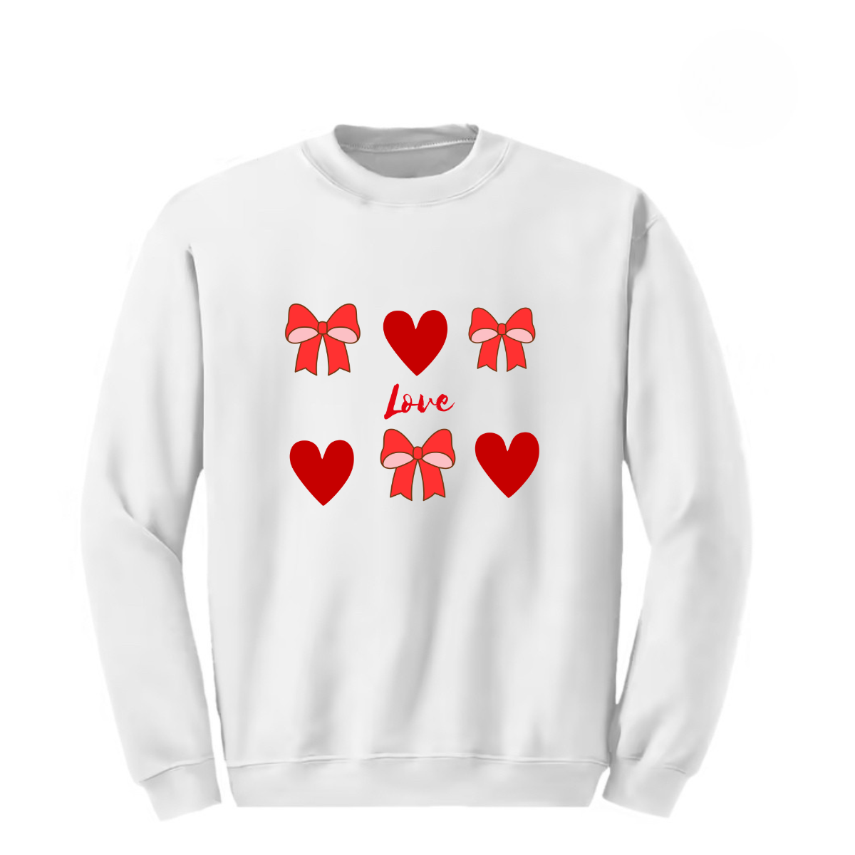 Crewneck Sweatshirt - Heart and Bow