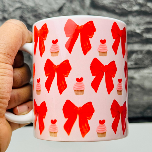 Cupcake and Bow mug
