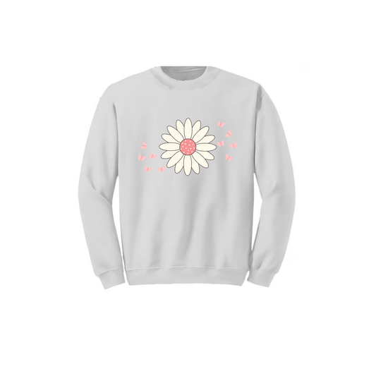 Crewneck sweatshirt - Flower and butterflies
